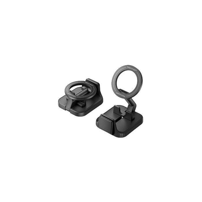 Vention Soporte Magnetico de Mesa para Smartphone - Plegable - Ideal para Viajes - Color Negro