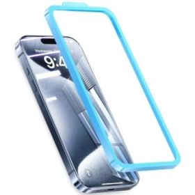 Vention Protector de Pantalla para Iphone 15 - Vidrio Templado - Herramienta de Instalacion - Color Azul