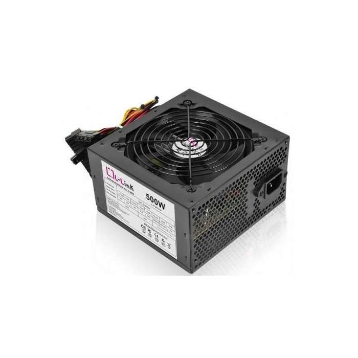 L-Link Fuente Alimentacion 500W - Silenciosa - Cable de Alimentacion Incluido - Ventilador 12x12
