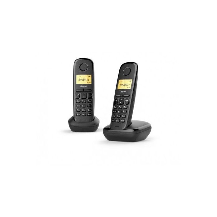 Gigaset A270 Duo Telefono Inalambrico Dect + 1 Supletorio - Identificador de Llamadas - Manos Libres - Control de Volumen - Colo
