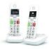 Gigaset E290 Duo Telefono Inalambrico Dect + 1 Supletorio - Pantalla Grande en B/N - Teclas con Numeros Grandes - Volumen con Fu