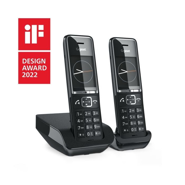 Gigaset Comfort 550 Duo Telefono Inalambrico Dect + 1 Supletorio - Identificador de Llamadas - Manos Libres - Control de Volumen