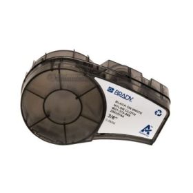 Brady M21-375-499 Cinta de Etiquetas Original Tela de Nylon - Texto Negro sobre Fondo Blanco - Ancho 9,53mm x 4,88m