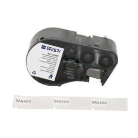 Brady M4-124-461 Cinta de Etiquetas Original Poliester Autolaminable para Laboratorio - Texto Negro sobre Fondo Blanco - Ancho 4