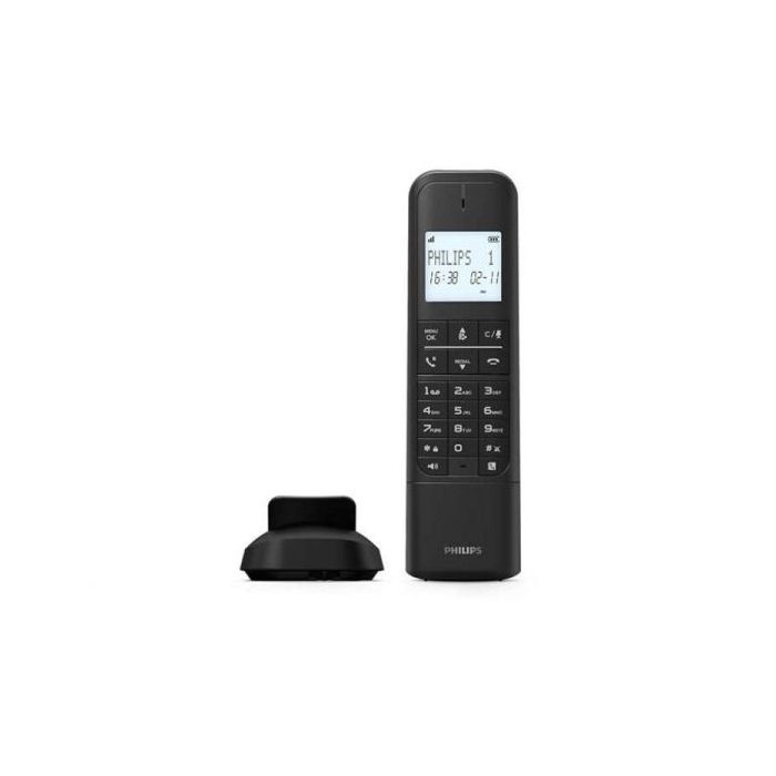 Philips Telefono Dect Inalambrico Independiente - Autonomia hasta 14h - Bateria 500mAh - Cable 1.8m - Pantalla 1.8  - Recargable