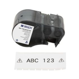 Brady M5C-1500-595-WT-BK Cinta de Etiquetas Original Vinilo - Texto Negro sobre Fondo Blanco - Ancho 38,10mm x 7,62m