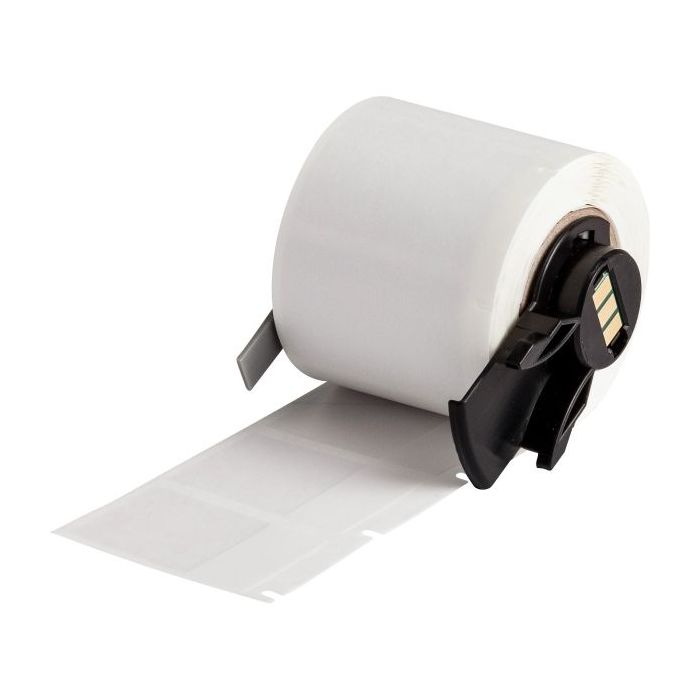 Brady M6-31-427 Cinta de 250 Etiquetas Originales de Vinilo Envolventes y Autolaminables - Texto Negro sobre Fondo Blanco - Anch