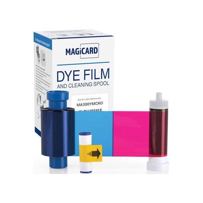 Magicard Ribbon 300 Color YMCKO + Rodillo de Limpieza - 300 Impresiones