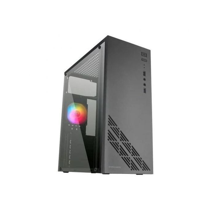 Mars Gaming MC100 Caja Semitorre ATX, Micro ATX, Mini-ITX - Panel Lateral Acrilico - Tamaño HDD 2.5 , 3.5  - USB-A 3.0, USB-A 2.