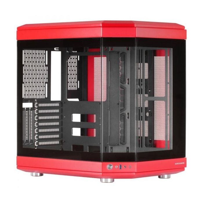 Mars Gaming MC-3T Caja Gaming Premium - Tres Paneles de Cristal Templado - Montaje Vertical de GPU - Conectividad USB-C - Hasta