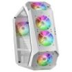 Mars Gaming MC51 Torre Premium - 5 Ventiladores ARGB - Controladora con Mando - Doble Cristal Templado - 40 Efectos de Luz RGB -