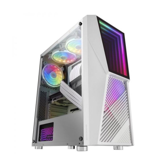 Mars Gaming MC777 Semitorre Gaming Premium - Espejo Infinito ARGB - 17 Modos de Luz - Refrigeracion Avanzada con 2 Ventiladores