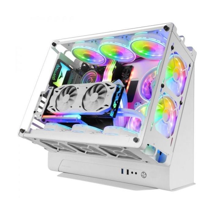 Mars Gaming MCB Caja PC Custom - Capacidad XL - Soporte Refrigeracion Liquida - Estructura Modular Doble Camara - Hasta 10 Venti
