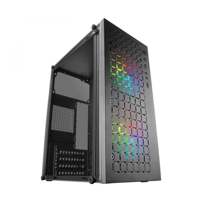 Mars Gaming MC-CORE Minitorre Gaming - Rejilla Metal-MESH - Ventana Lateral - 2 Ventiladores FRGB - Soporte Micro-ATX/Mini-ITX -