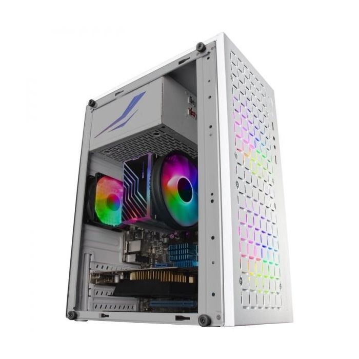 Mars Gaming MC-CORE Minitorre Gaming - Rejilla Metal-MESH - Ventana Lateral - 2 Ventiladores FRGB - Soporte Micro-ATX/Mini-ITX -