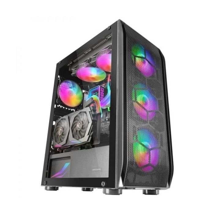 Mars Gaming MC-KX Caja PC - Refrigeracion Maxima con 5 Ventiladores - Sistema CPU FREEZER - Compatible con Refrigeracion Liquida
