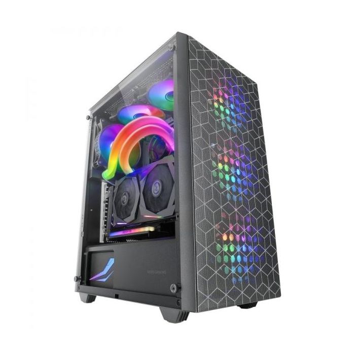 Mars Gaming MC-MAG Caja Gaming - Doble Rejilla Magnetica - Cristal Templado - 3 Ventiladores RGB - Soporte Refrigeracion Liquida