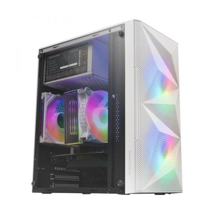 Mars Gaming MC-ME Minitorre - Ventana Cristal Templado - 2 Ventiladores FRGB - Soporte MicroATX/Mini-ITX - Iluminacion RGB Avanz