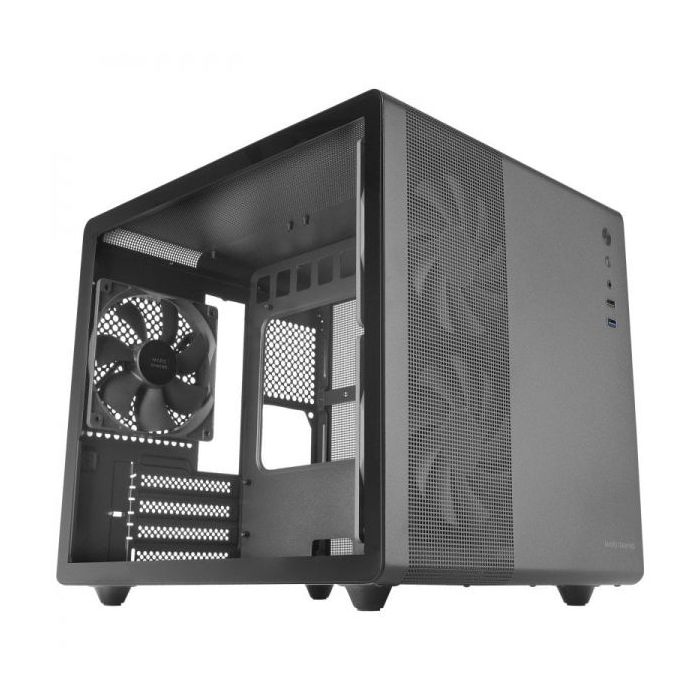 Mars Gaming MC-MPRO Caja Mini Tower Micro ATX, Mini-ITX - Lateral Cristal Templado - Tamaño HDD 2.5 , 3.5  - USB-A 3.2, USB-A 2.