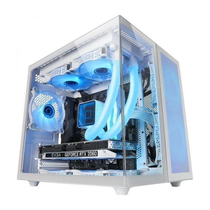 Mars Gaming MC-NOVAM Minitorre - Doble Cristal Templado - Hasta 7 Ventiladores - USB-C - Compatible MicroATX/Mini-ITX - Color Bl