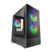 Mars Gaming MC-ONYX Minitorre Micro-ATX/Mini-ITX - 3 Ventiladores ARGB FDB de 120mm - Vidrio Templado - USB 3.0 - USB 2.0 - Audi