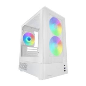 Mars Gaming MC-ONYX Minitorre Micro-ATX/Mini-ITX - 3 Ventiladores ARGB FDB de 120mm - Vidrio Templado - USB 3.0 - USB 2.0 - Audi