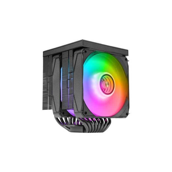 Mars Gaming MCPU-LCDPRO Disipador CPU - Potencia TDP hasta 380W - 8 Tubos - 2 Ventiladores PWM FDB de 120mm - 2300rpm - Pantalla