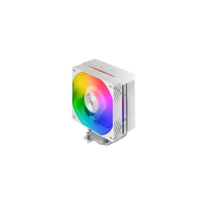 Mars Gaming MCPU-X4ARGB Disipador CPU con 220W de Potencia - Ventilador PWM de 120mm - Iluminacion ARGB - 4 Heatpipes HCT - Colo