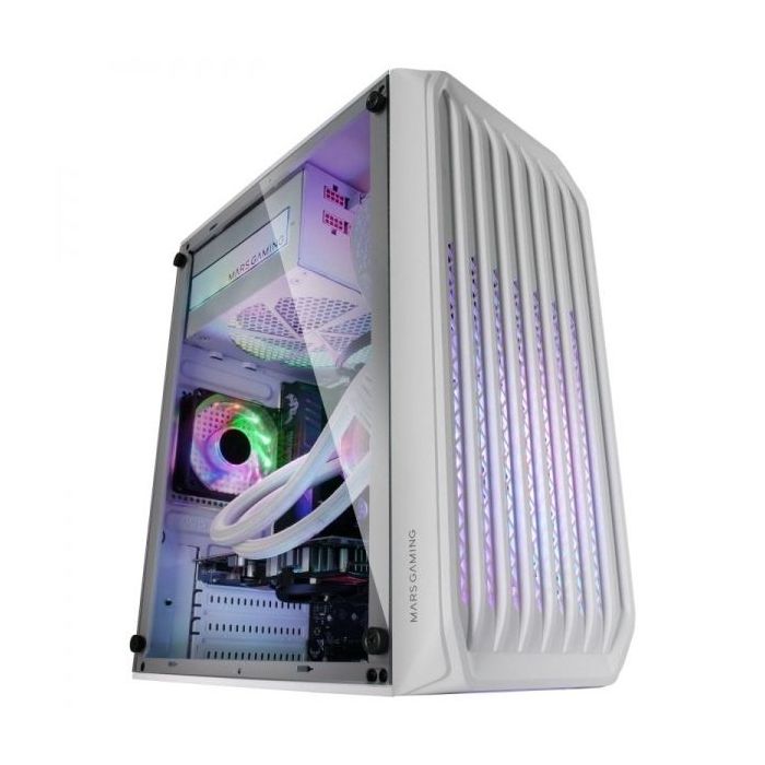 Mars Gaming MC-S2 Caja Compacta Gaming - Ventiladores FRGB - Soporte Refrigeracion Liquida - Compatible Micro-ATX/Mini-ITX - Ven