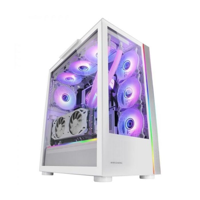 Mars Gaming MC-ULT Caja Gaming CUSTOM - Doble Cristal Templado - Soporte E-ATX - Capacidad para 9 Ventiladores - Almacenamiento