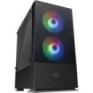 Mars Gaming MCZ Caja Minitorre Micro ATX, Mini-ITX - Panel Lateral Acrilico - Iluminacion RGB - Tamaño HDD 2.5 , 3.5  - USB-A 3.