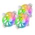 Mars Gaming MF-3AR Pack de 3 Ventiladores de 120mm FDB - Iluminacion ARGB 360º - Aspas Invertidas - Silencioso 14dB - Color Blan