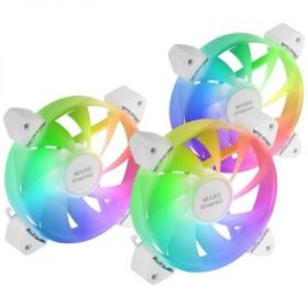Mars Gaming MF-3A Kit de Ventiladores ARGB - Iluminacion 360º Sin Marco - Efectos ARGB Rainbow - Funcionamiento Ultrasilencioso