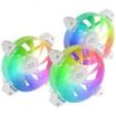 Mars Gaming MF-3A Kit de Ventiladores ARGB - Iluminacion 360º Sin Marco - Efectos ARGB Rainbow - Funcionamiento Ultrasilencioso