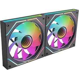 Mars Gaming MF-3DPROX2R Pack de 2 Ventiladores de 120mm - Iluminacion ARGB Infinity Mirror 360º - Silencioso 12dB - Control PWM