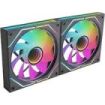 Mars Gaming MF-3DPROX2R Pack de 2 Ventiladores de 120mm - Iluminacion ARGB Infinity Mirror 360º - Silencioso 12dB - Control PWM