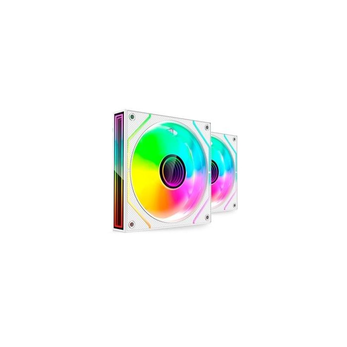 Mars Gaming MF-3DPROX2 Pack de 2 Ventiladores de 120mm - Iluminacion ARGB Infinity Mirror 360º - Silencioso 12dB - Control PWM -