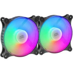 Mars Gaming Kit de 2 Espectaculares Ventiladores FRGB RAINBOW 360º - 120x120x25mm - Iluminacion 360º FRGB RAINBOW - Ventilacion