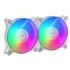 Mars Gaming MF-DUO Kit de Ventiladores - Iluminacion 360º FRGB RAINBOW - Ultra Silencioso - Conectividad 3PIN+4PIN - 2 Unidades