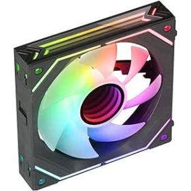 Mars Gaming MF-LINKFINITY Ventilador Modular PWM - Iluminacion Infinity Mirror 360° - Conexion Modular LINKFINITY - Control PWM