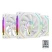 Mars Gaming MF-LINKFINITYKIT2R Pack de 3 Ventiladores de 120mm - Iluminacion ARGB Infinity Mirror - Silencioso 12dB - Modular Li
