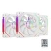 Mars Gaming MF-LINKFINITYKIT2 Pack de 3 Ventiladores de 120mm - Iluminacion ARGB Infinity Mirror - Silencioso 12dB - Modular Lin