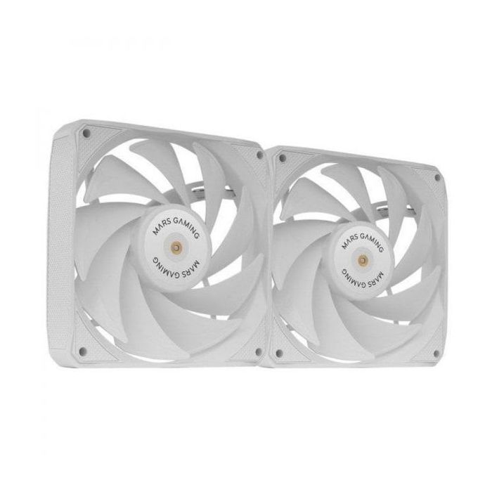 Mars Gaming MF-NCLX2 Kit de Ventiladores - Aspas Hibridas - Rodamientos FDB de Cobre - Pads Antivibracion - Conexion PWM - Flujo