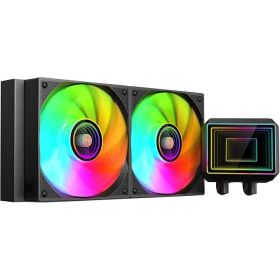 Mars Gaming ML-TWO240 Kit de Refrigeracion Liquida - Potencia 450W - Iluminacion ARGB Infinity Mirror - Bomba Opti-Chamber - Col