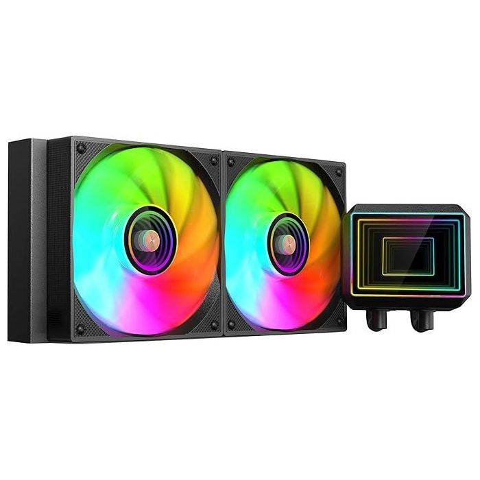 Mars Gaming ML-TWO240 Kit de Refrigeracion Liquida - Potencia 450W - Iluminacion ARGB Infinity Mirror - Bomba Opti-Chamber - Col
