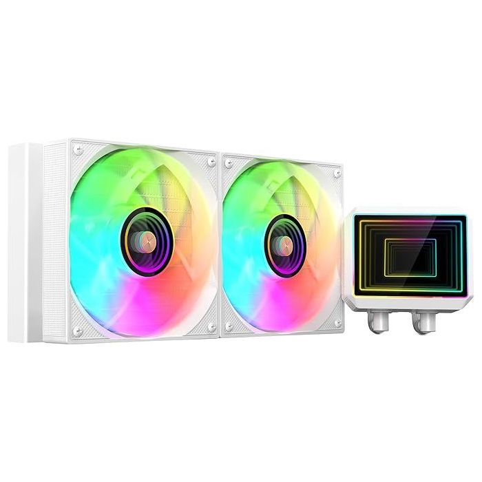 Mars Gaming ML-TWO240 Kit de Refrigeracion Liquida - Potencia 450W - Iluminacion ARGB Infinity Mirror - Bomba Opti-Chamber - Col