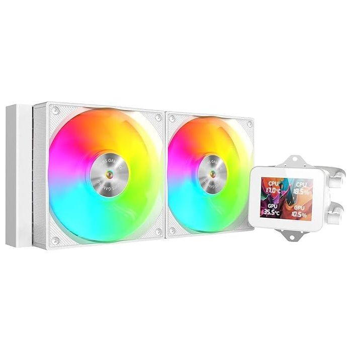 Mars Gaming ML-VISION240 Kit de Refrigeracion Liquida - Potencia 500W - Iluminacion ARGB - Bomba Opti-Chamber - Pantalla LCD - C