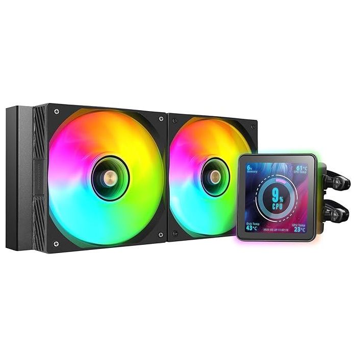 Mars Gaming ML-VISIONPRO240 Kit de Refrigeracion Liquida - Potencia 500W - Iluminacion ARGB - Bomba Opti-Chamber - Color Negro