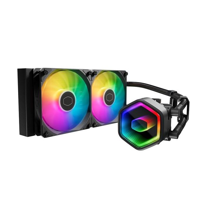 Cooler Master Masterliquid 240 Core II Lite ARGB Kit de Refrigeracion Liquida - Ventiladores Preinstalados - Tubos de 400mm - Il