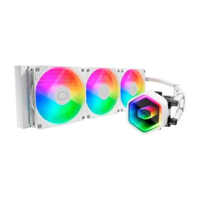 Cooler Master MasterLiquid 360 Core II Kit de Refrigeracion Liquida - ARGB - TDP 280W - Compatibilidad Universal - Color Blanco